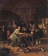 Jan Steen Backgammon Playersl oil on canvas